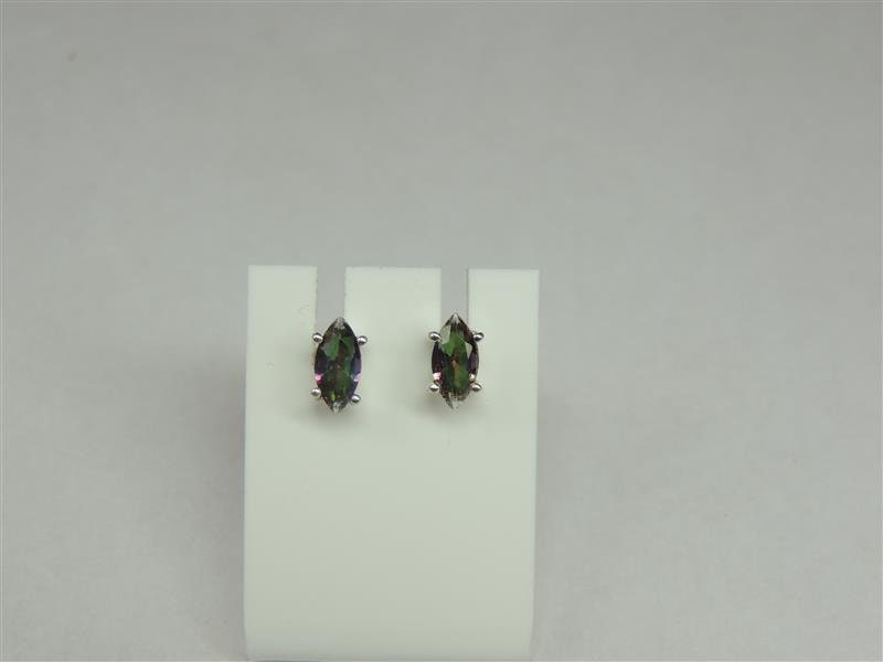 Edle 1,15 Carat Mystik Topas Ohrstecker 925 Silber Mystic Topas Ohrschmuck Ohrring