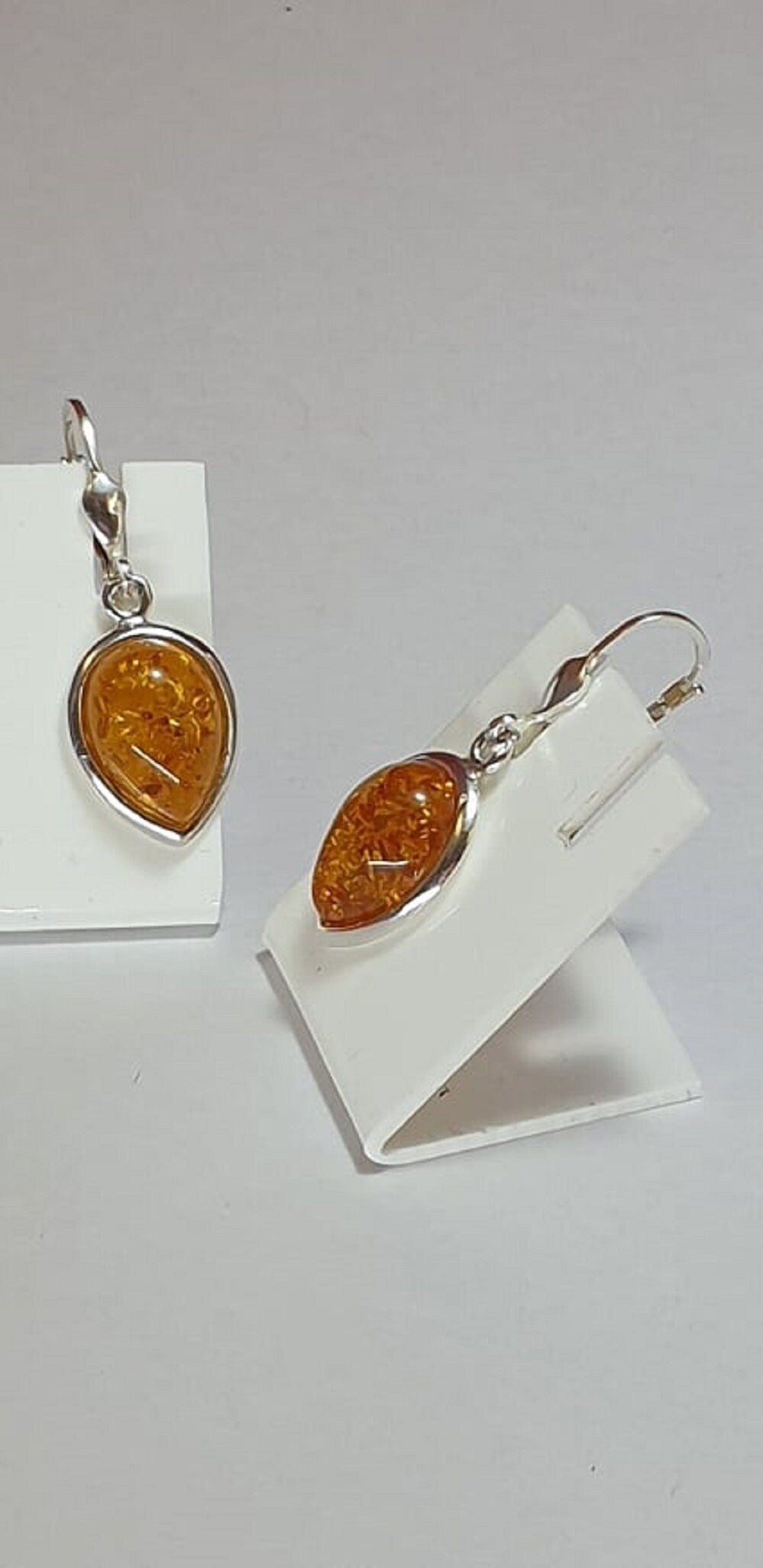 Edle Bernstein Ohrhanger 925 Silber Bernstein aus Letland Ohrschmuck Brisur