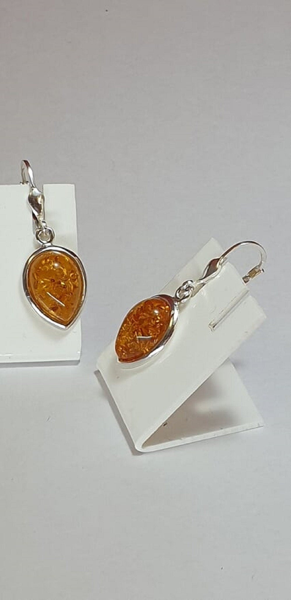 Edle Bernstein Ohrhanger 925 Silber Bernstein aus Letland Ohrschmuck Brisur