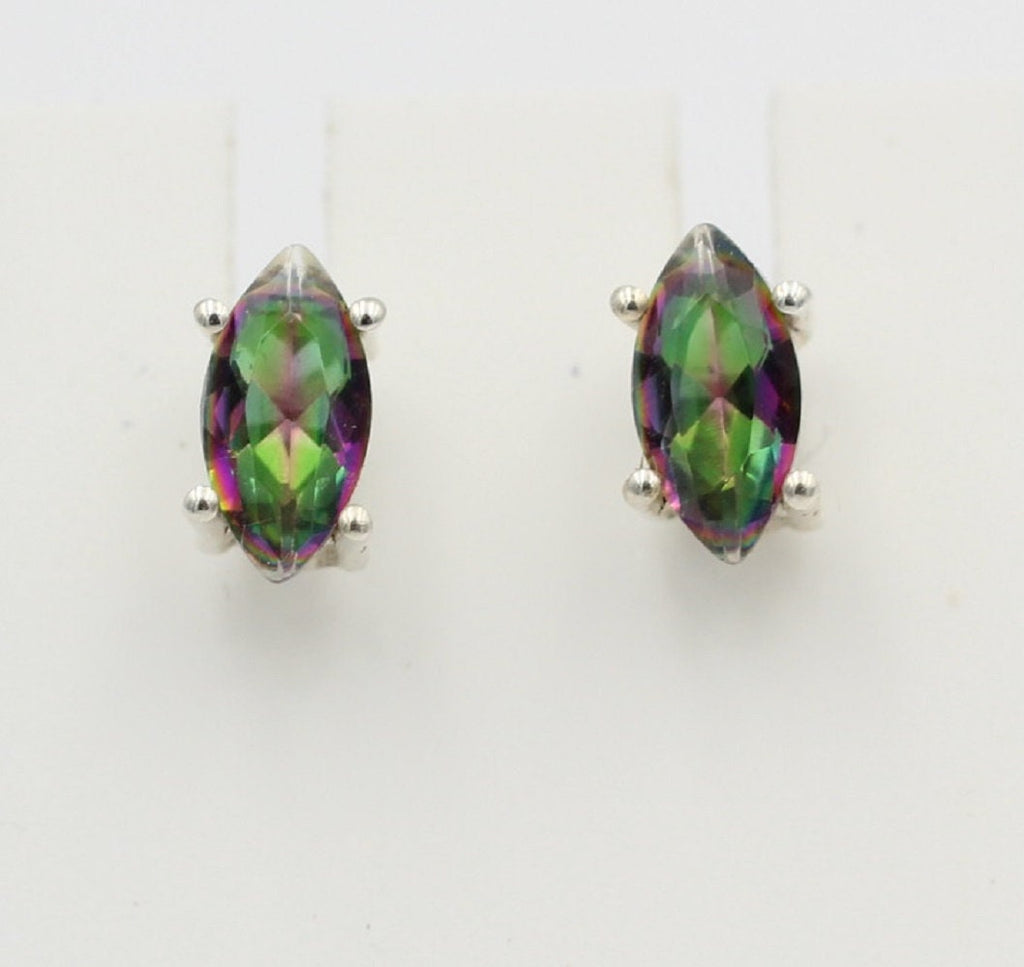 Edle 1,15 Carat Mystik Topas Ohrstecker 925 Silber Mystic Topas Ohrschmuck Ohrring