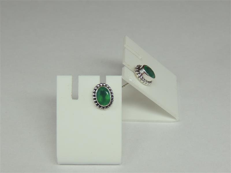 Edle 2,2 Carat facetierter graner Onyx Ohrstecker 925 Silber Ohrschmuck graner Edelstein