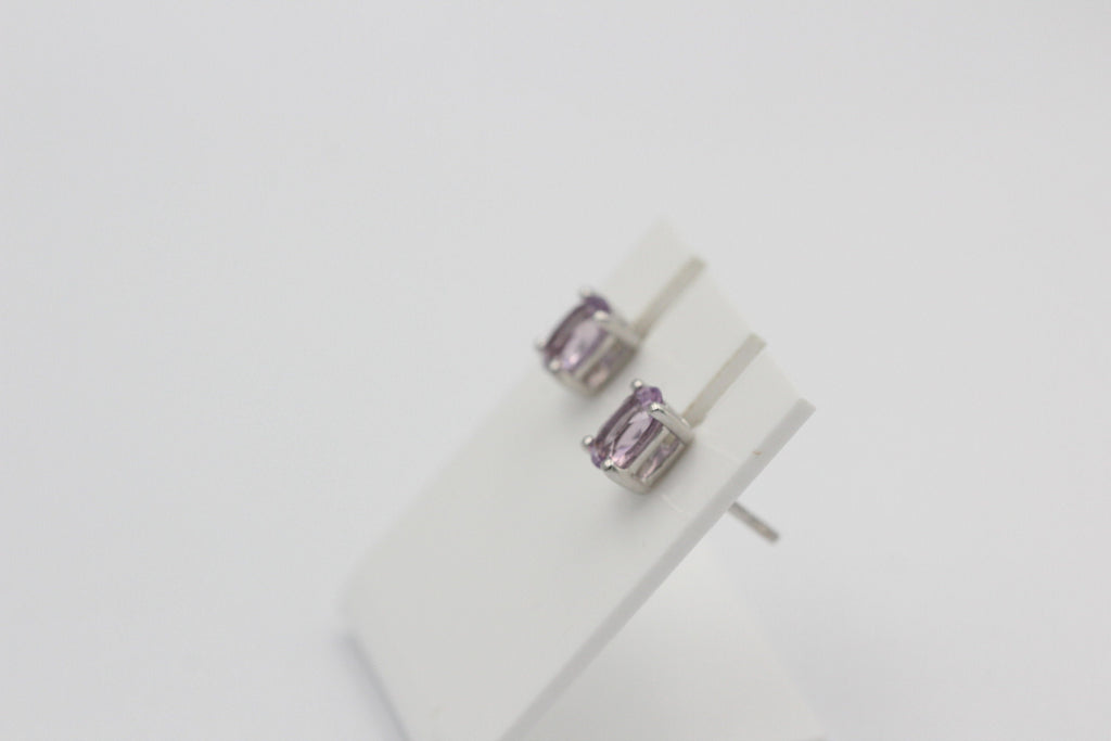 Edle 1,0 Carat Amethyst Ohrstecker 925 Silber Ohrring Ohrschmuckn violett