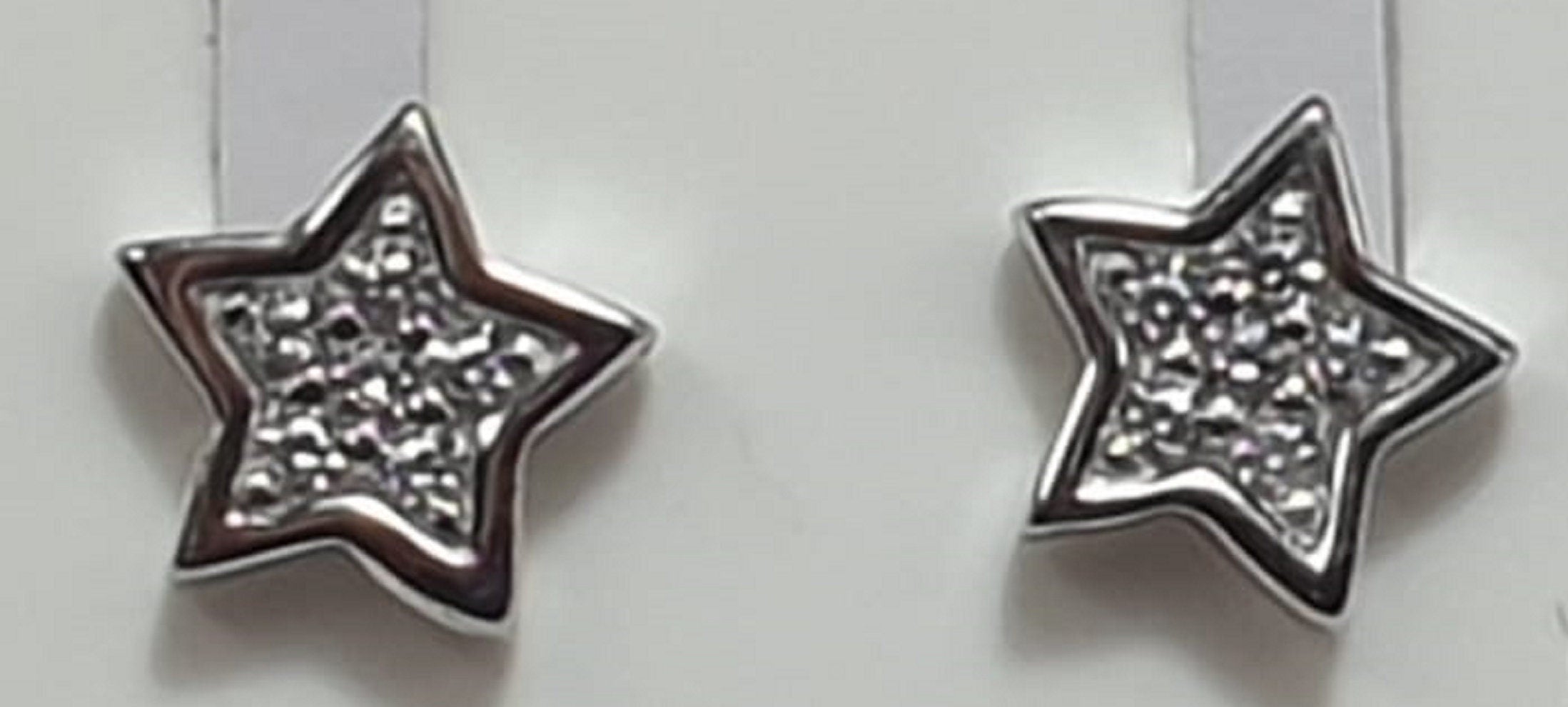 Edle Stern Ohrstecker 925 Silber mit Zirkonia American Diamant Ohrstecker