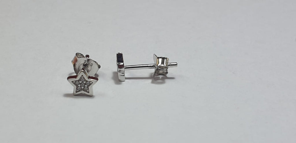 Edle Stern Ohrstecker 925 Silber mit Zirkonia American Diamant Ohrstecker