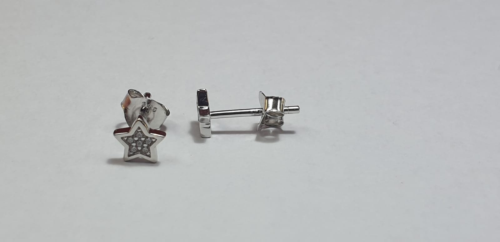 Edle Stern Ohrstecker 925 Silber mit Zirkonia American Diamant Ohrstecker