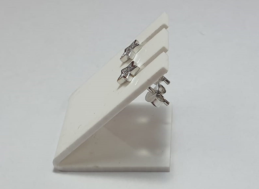 Edle Stern Ohrstecker 925 Silber mit Zirkonia American Diamant Ohrstecker