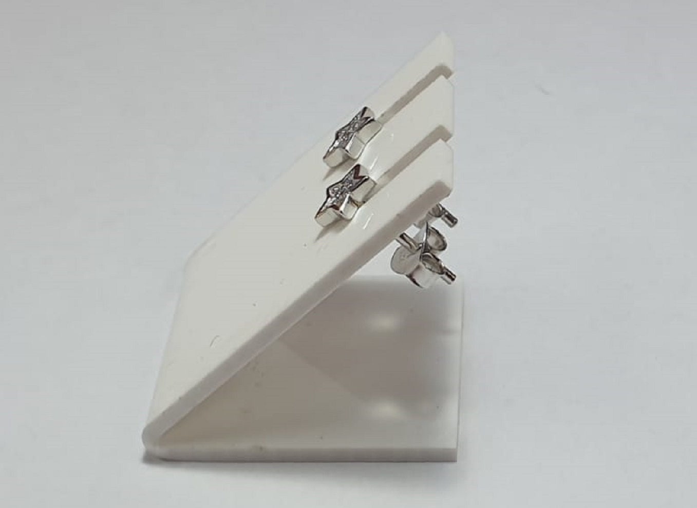 Edle Stern Ohrstecker 925 Silber mit Zirkonia American Diamant Ohrstecker