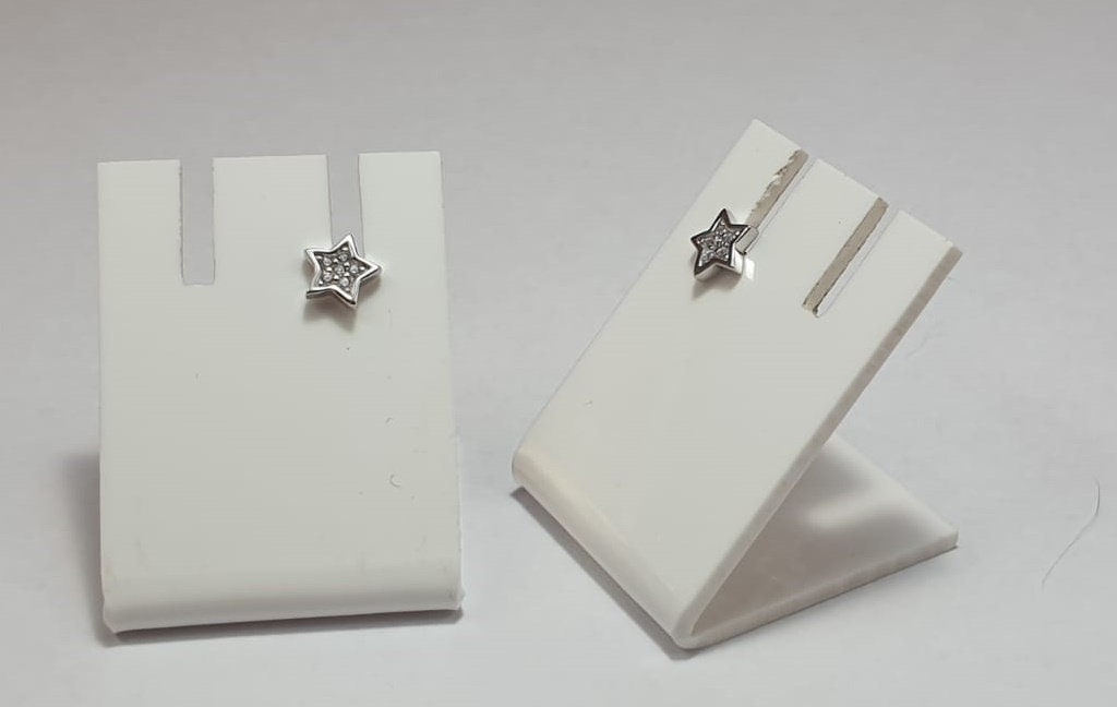 Edle Stern Ohrstecker 925 Silber mit Zirkonia American Diamant Ohrstecker
