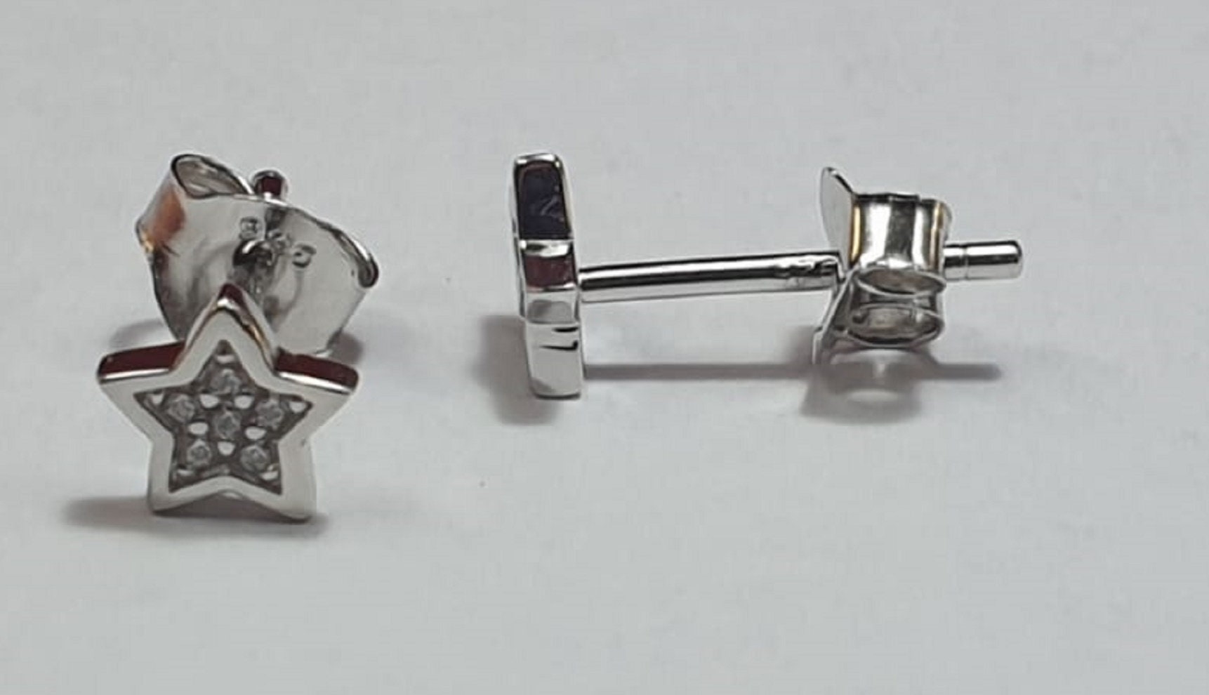 Edle Stern Ohrstecker 925 Silber mit Zirkonia American Diamant Ohrstecker