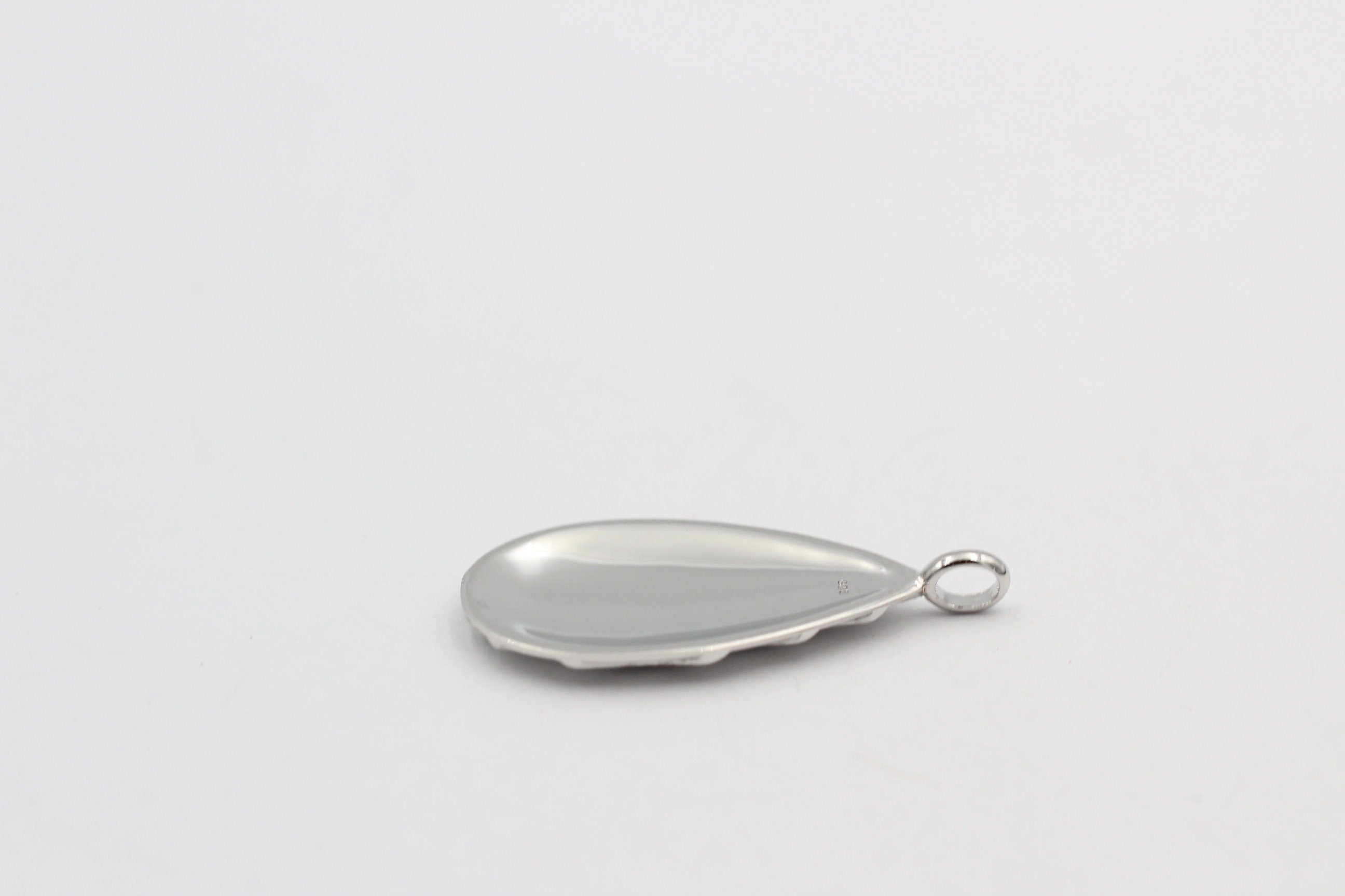 Anhänger Tropfen 925 Sterling Silber matt mattiert Silberanhänger Collier Kette
