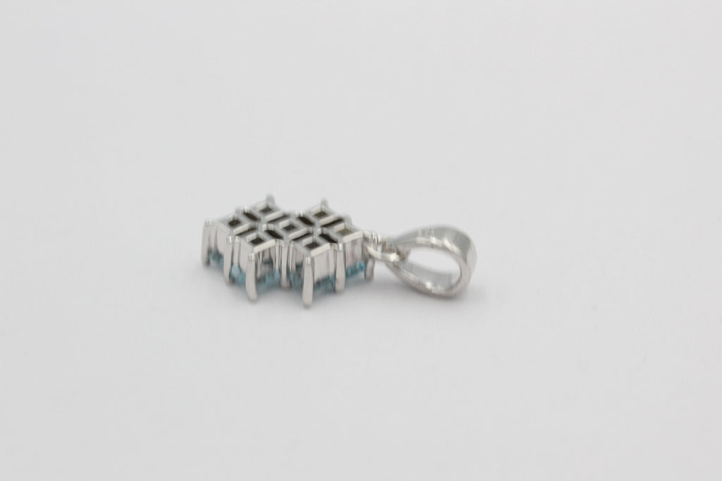 Edler 1,9 Blautopas Anhänger 925 Silber Collier Kette himmelblauer Topas  Edel
