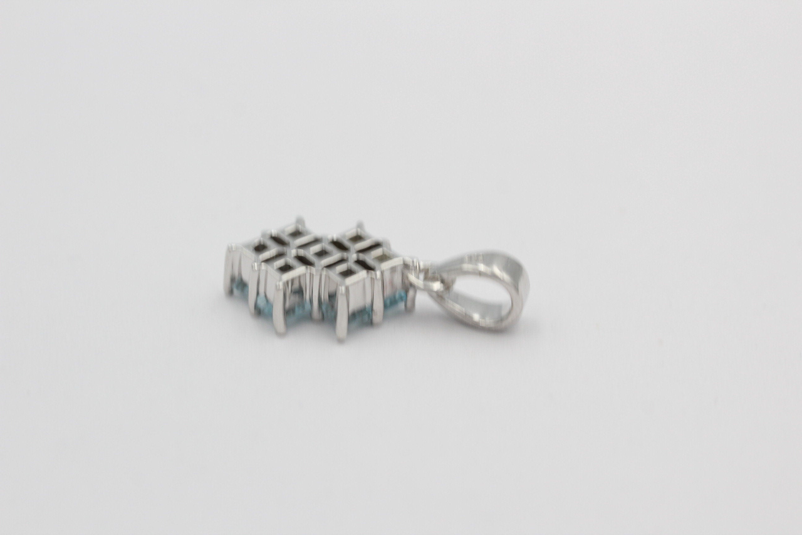 Edler 1,9 Blautopas Anhänger 925 Silber Collier Kette himmelblauer Topas  Edel