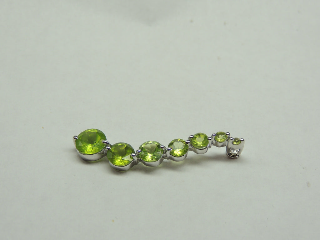 5,05 Carat Peridot Anhanger 925 Silber Collier Kette ein funkelnder Traum Top
