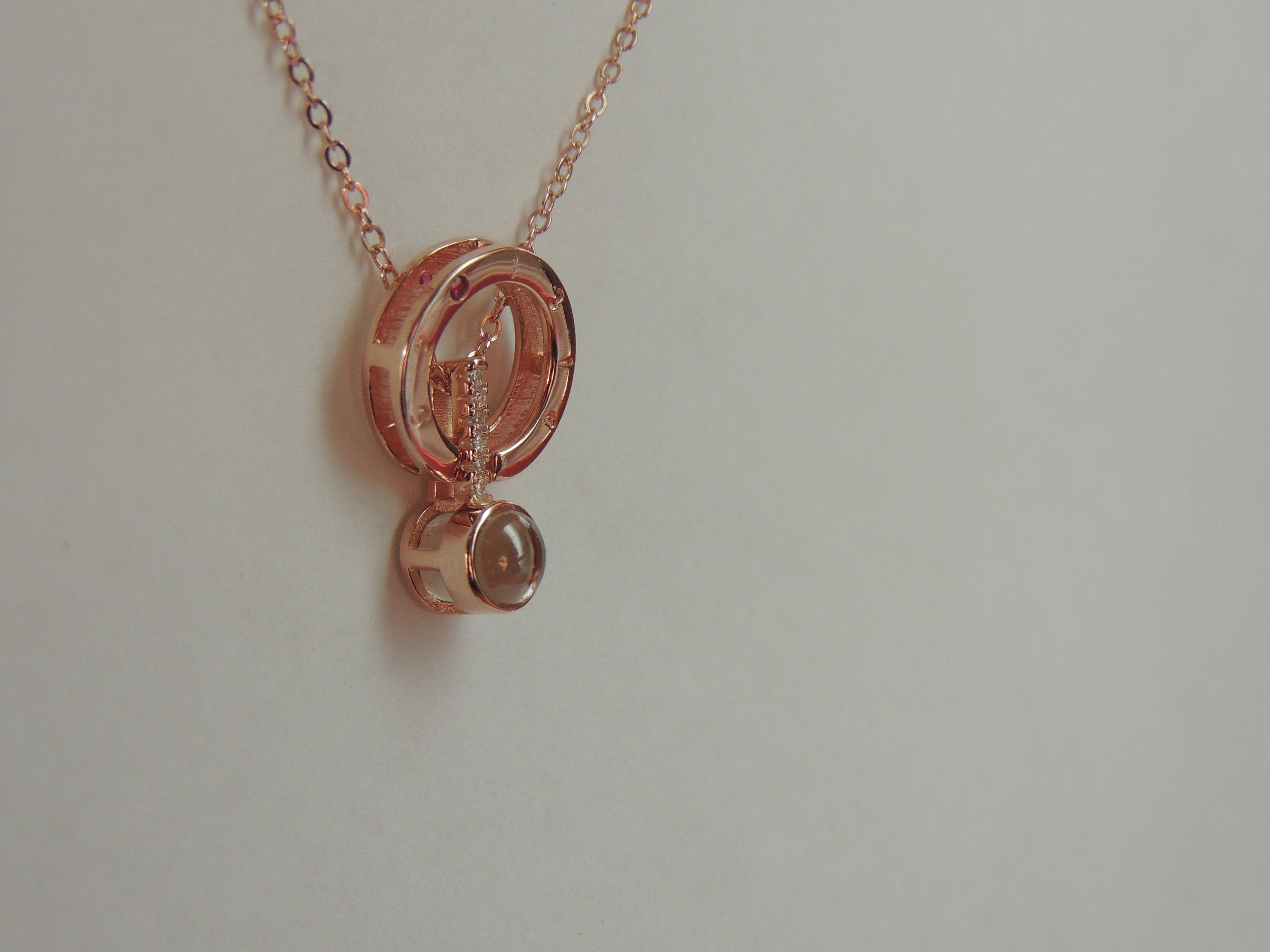 Anhänger 100 Sprachen "ich liebe dich* zu sagen 925 Silber Collier Kette...rosee vergoldet
