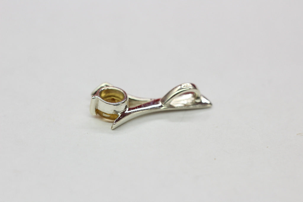 Edle 0,62 Carat Citrin Anhanger 925 Silber Collier Kette gelber Edelstein top