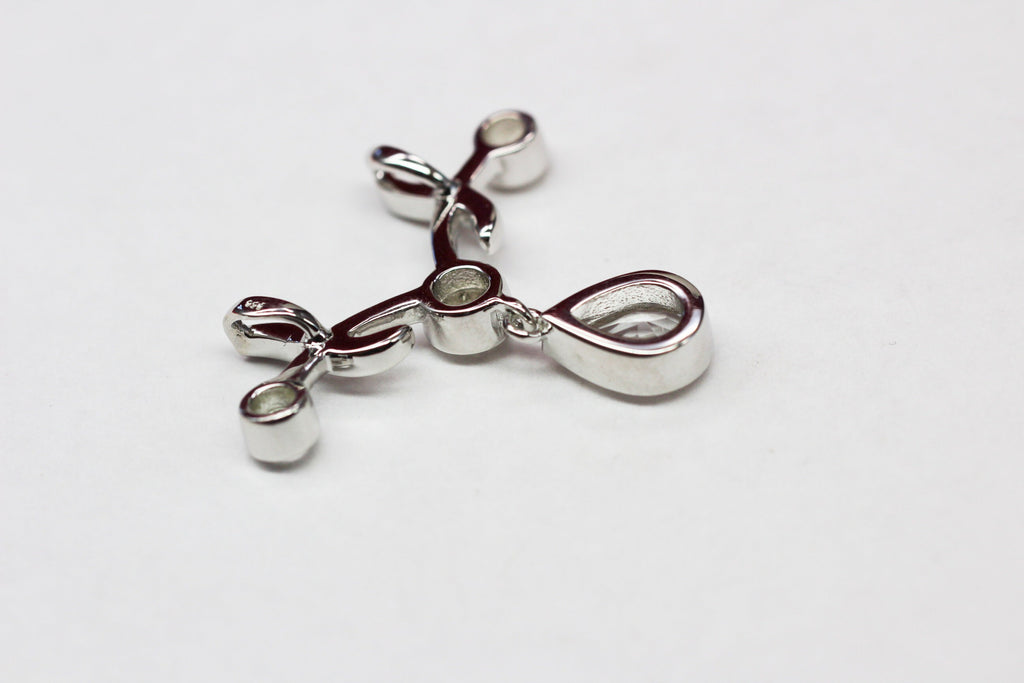 Edler 2,8 Carat weisstopas Anhanger 925 Silber Collier Kette weisser Topas