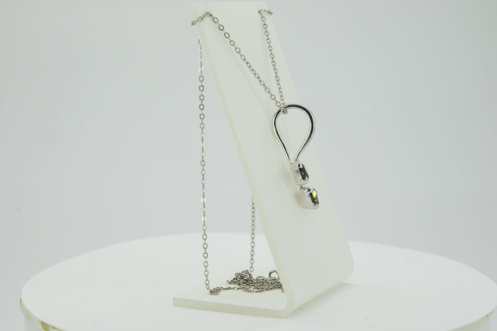 Edle 0,85 Carat Rauchquarz Anhanger Trillion 925 Silber Collier KetteEdelste