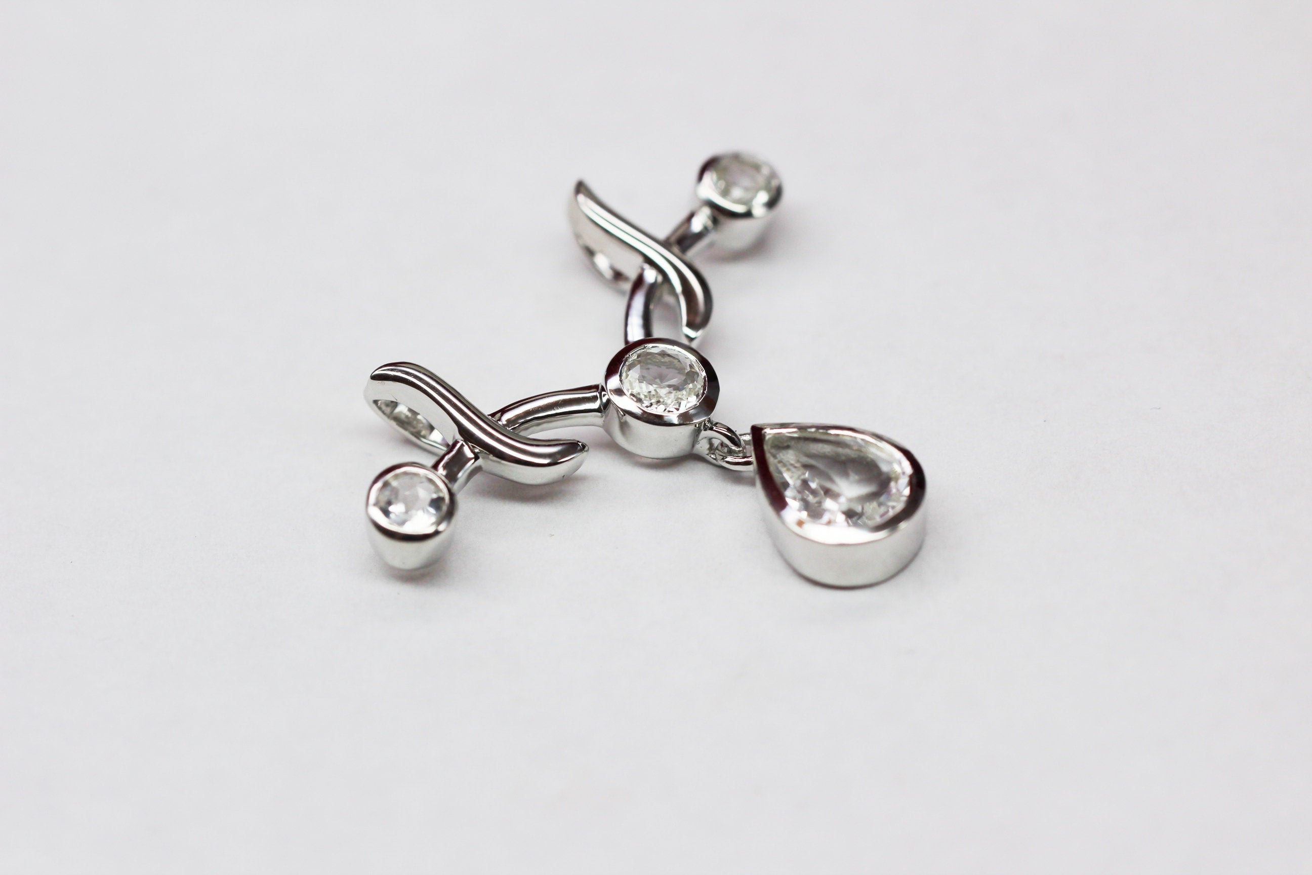 Edler 2,8 Carat weisstopas Anhanger 925 Silber Collier Kette weisser Topas