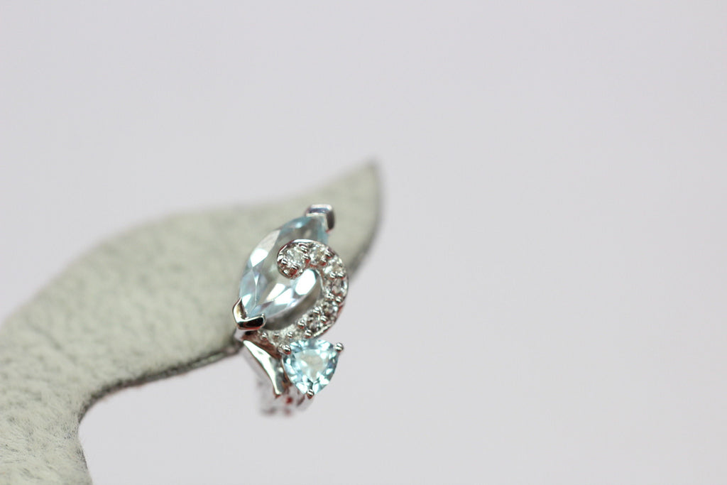 Edle ca 3,0 Carat Blautopas weisstopas Ohrhanger 925  Schmuck Top Edel weisser Topas