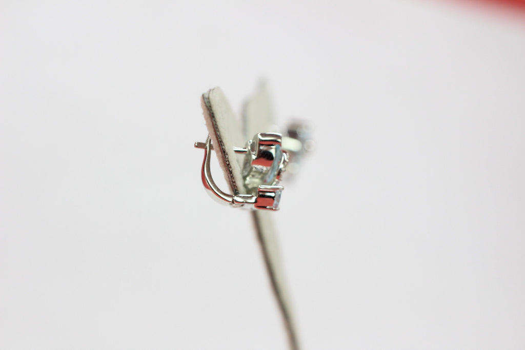 Edle ca 3,0 Carat Blautopas weisstopas Ohrhanger 925  Schmuck Top Edel weisser Topas