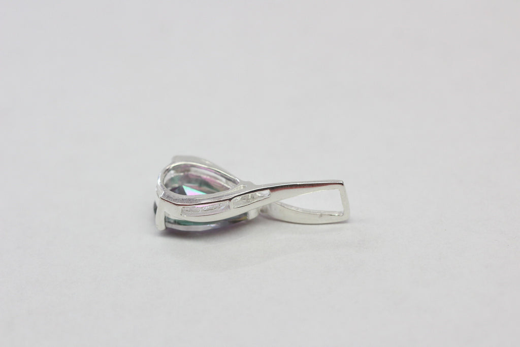 Edler 3,7 Carat Mystik Topas Anhanger 925 Silber Collier Kette Top Mystic Topas