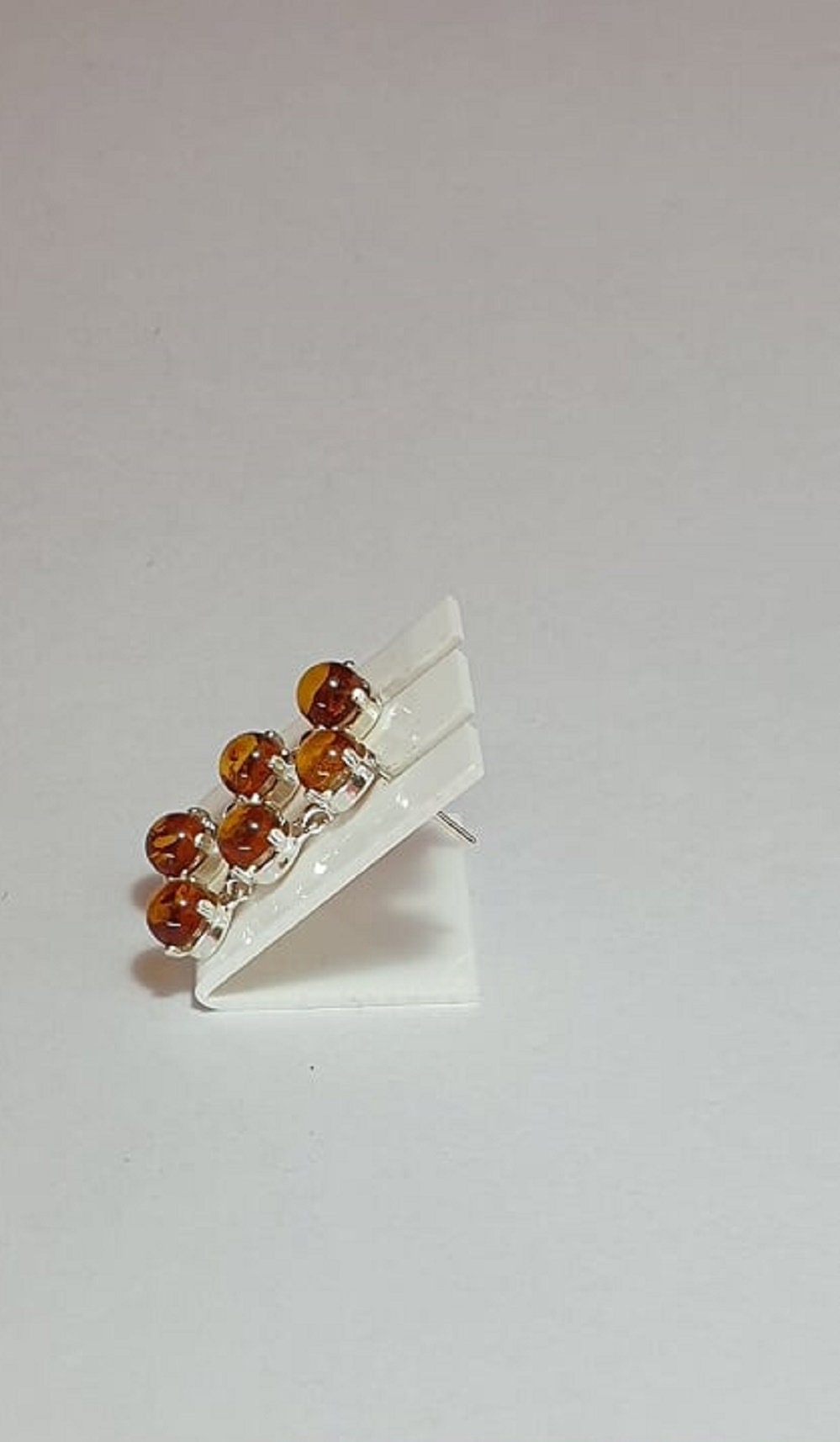 Bernstein Brisur 925 Silber Ohrstecker Ohrring Cabochon vom Balkikum Top Edel