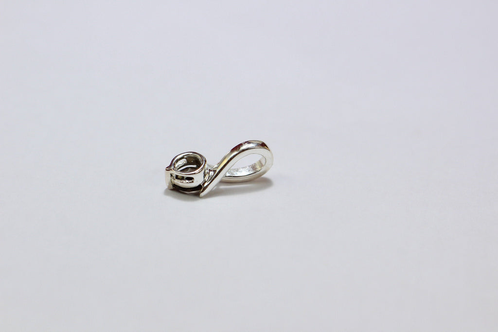 Edler 0,76 Carat Rauchquarzt Anhanger in Tulpenform Design 925 Silber Collier