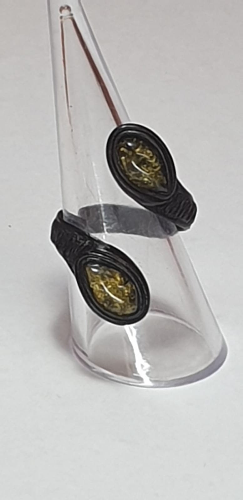 Cabochon Lederring Bernstein