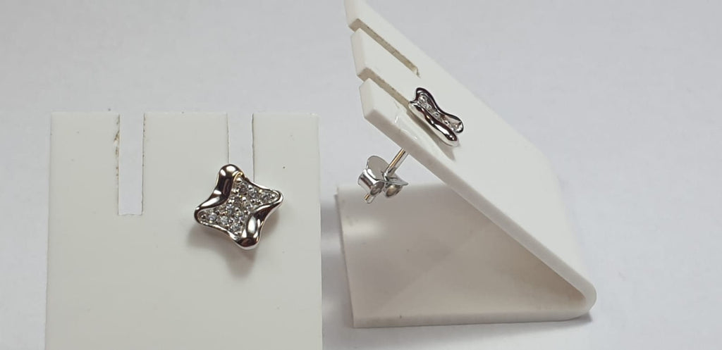 Edle Zirkonia Ohrstecker 925 Silber Unisex American Diamant Ohrstecker