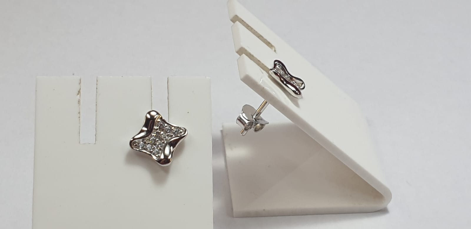 Edle Zirkonia Ohrstecker 925 Silber Unisex American Diamant Ohrstecker