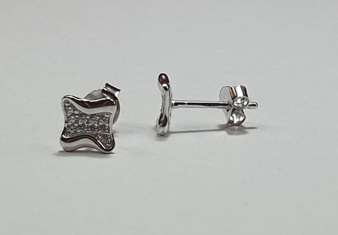 Edle Zirkonia Ohrstecker 925 Silber Unisex American Diamant Ohrstecker