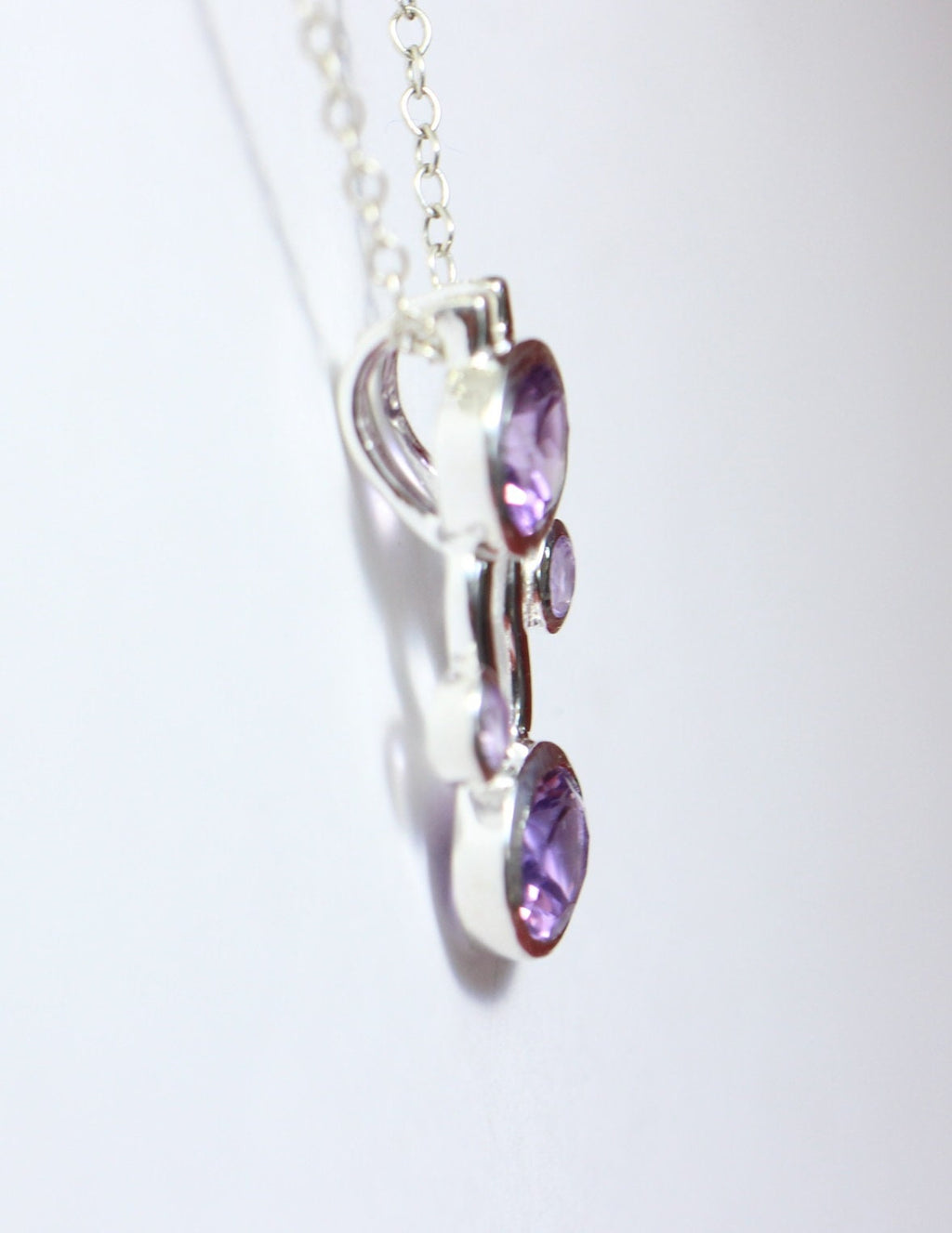 Designer 4,5 Carat Amethyst Anhanger Collier Kette Designschmuck Edelstein