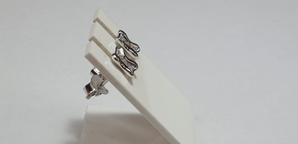 Edle Zirkonia Ohrstecker 925 Silber Unisex American Diamant Ohrstecker