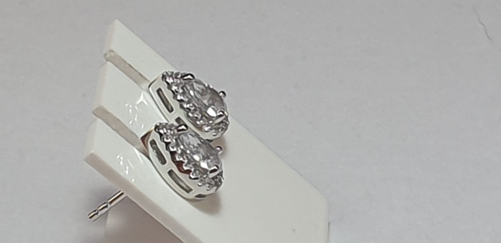 Edle Zirkonia Ohrstecker 925 Silber Cubic ZIrkonia American Diamant Tropfen