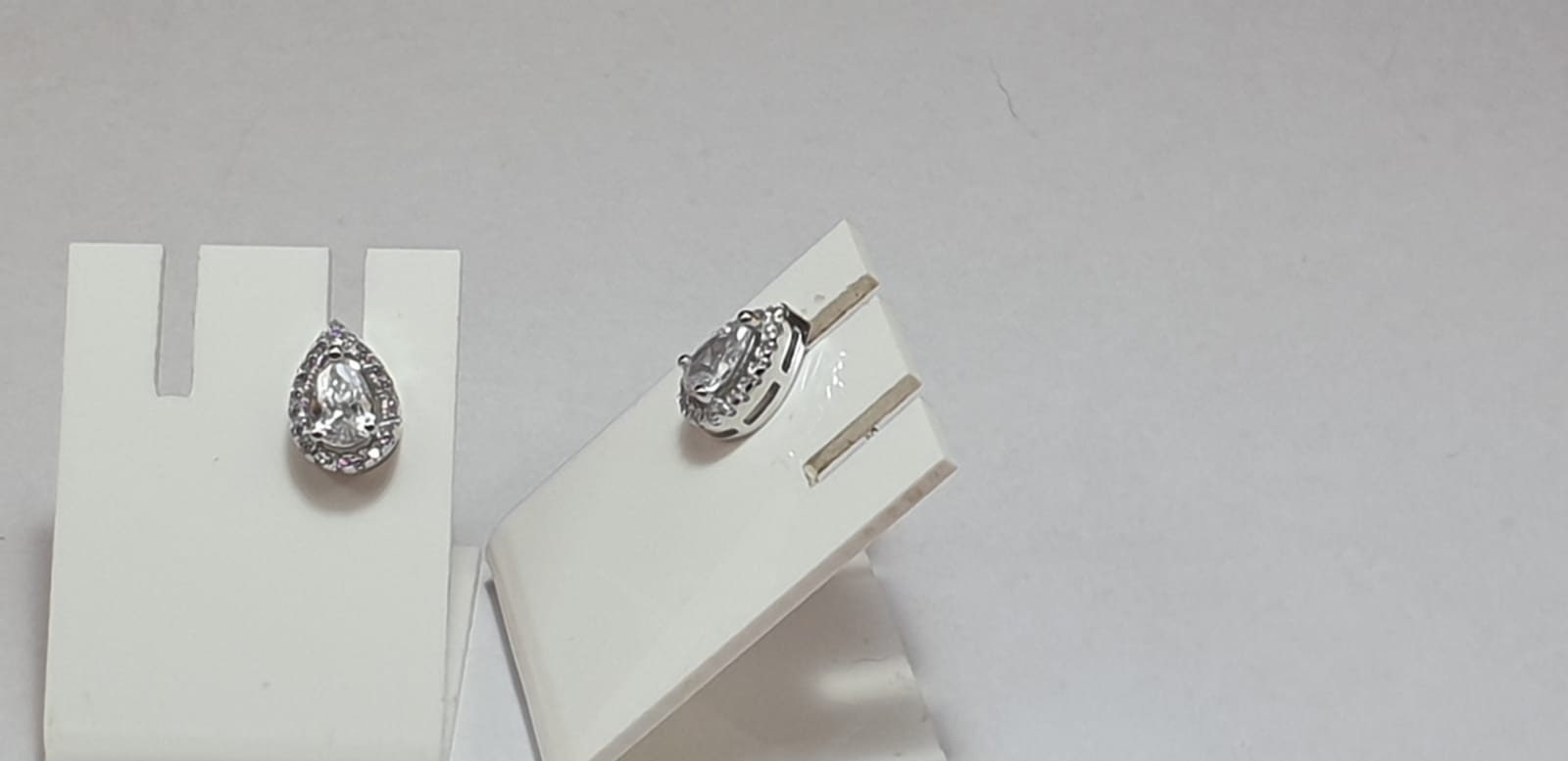 Edle Zirkonia Ohrstecker 925 Silber Cubic ZIrkonia American Diamant Tropfen