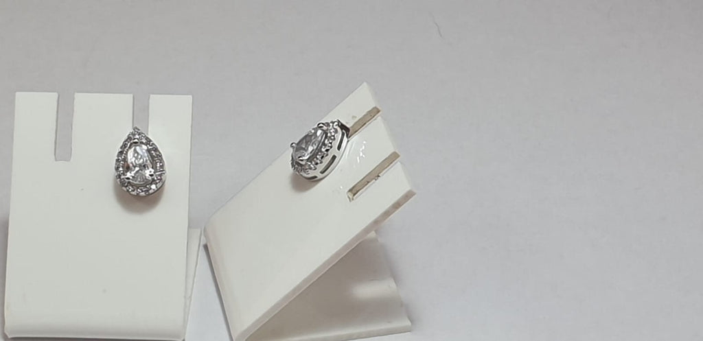 Edle Zirkonia Ohrstecker 925 Silber Cubic ZIrkonia American Diamant Tropfen