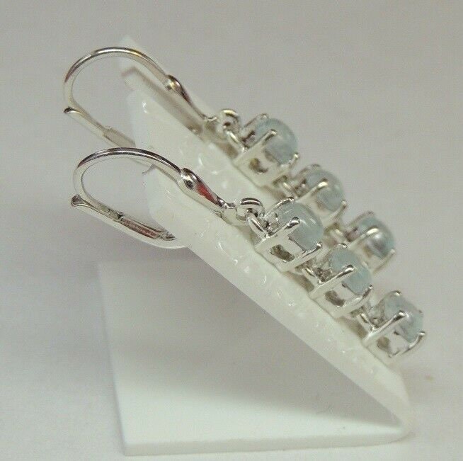 Edel 2,3 Carat Blautopas Brisur 925 Silber Ohrstecker Ohrring sky blue Topas Cab