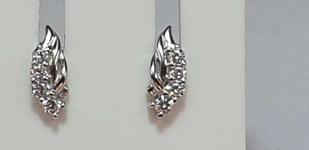 Edle Zirkonia Ohrstecker 925 Silber Cubic Zircon American Diamant Top Edel