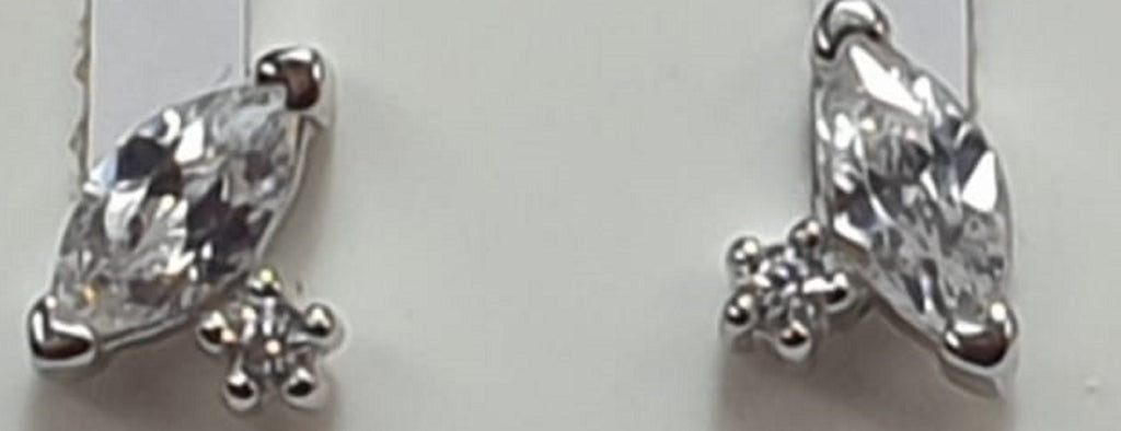 Edle Zirkonia Ohrstecker 925  Silber Ohrschmuck Ohrring aus Sterling SIlber