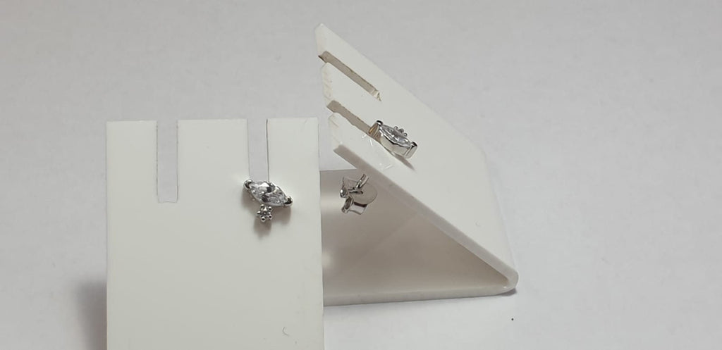 Edle Zirkonia Ohrstecker 925  Silber Ohrschmuck Ohrring aus Sterling SIlber