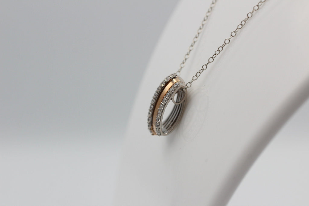Anhänger 925 Sterling Silber rhodiniert rotgold vergoldet Zirkonia Sonderposten