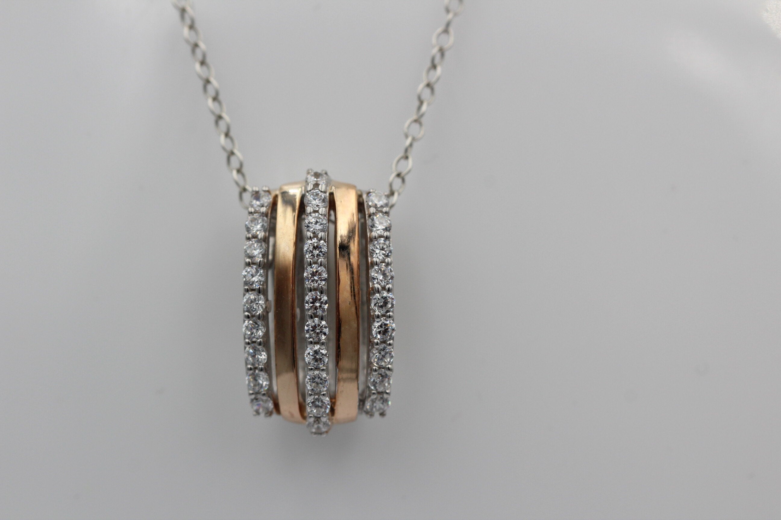 Anhänger 925 Sterling Silber rhodiniert rotgold vergoldet Zirkonia Sonderposten