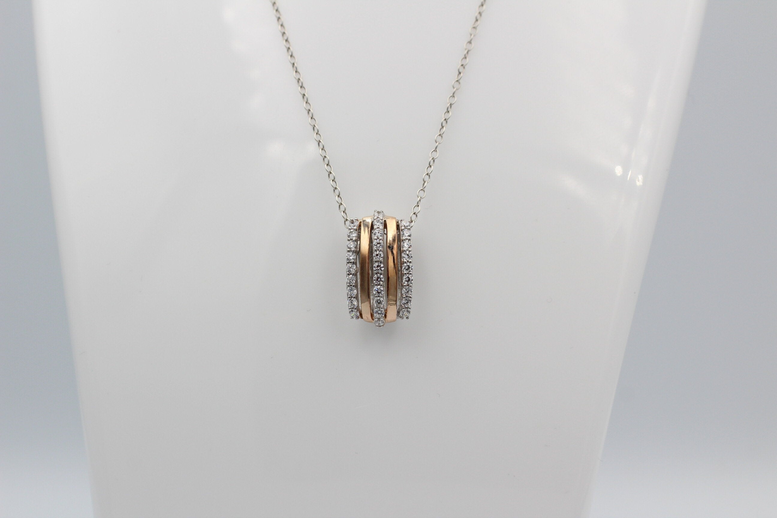 Anhänger 925 Sterling Silber rhodiniert rotgold vergoldet Zirkonia Sonderposten