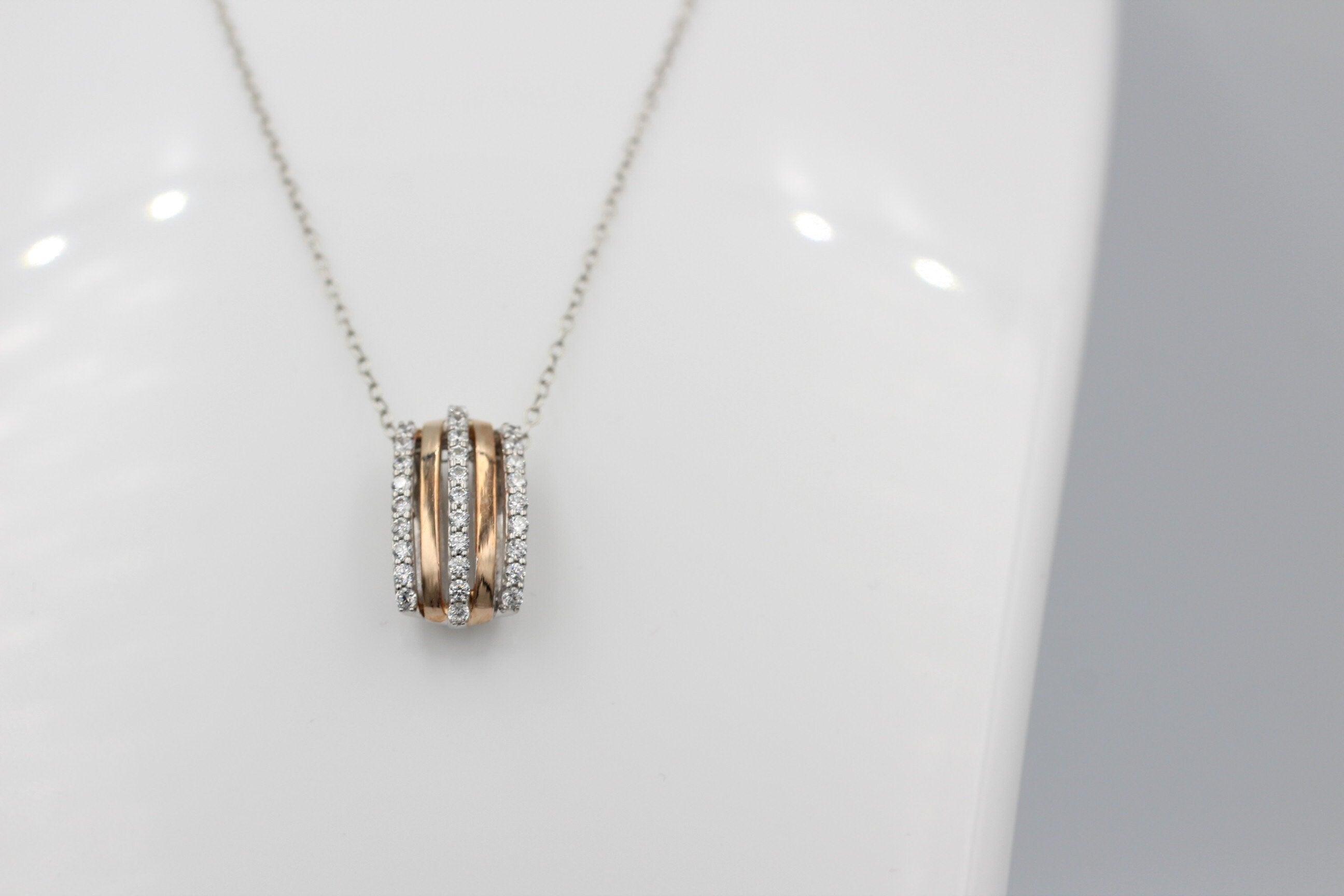 Anhänger 925 Sterling Silber rhodiniert rotgold vergoldet Zirkonia Sonderposten