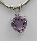 1,2 Carat Amethyst Anhanger 925 Silber Collier Kette Schmuck violetter Edelstein