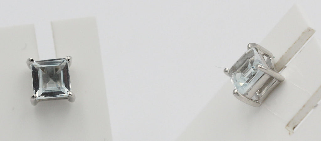 2;0 Carat Weißtopas  Ohrstecker 925 Silber Weißtopas Edelsteinschmuck Top