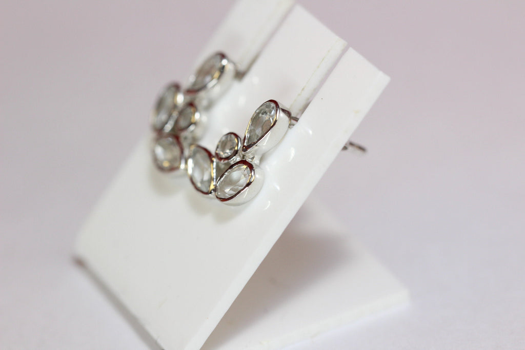 Edle 1,65 Carat Bergkristall0 Ohrstecker romantik pur 925 Silber Ohrschmuck Top