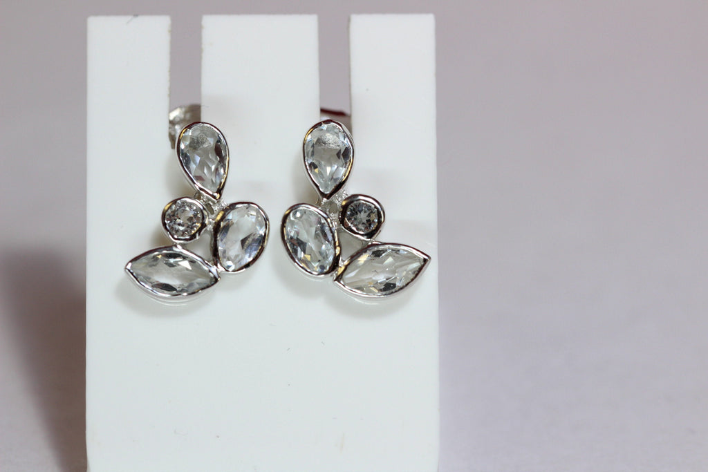 Edle 1,65 Carat Bergkristall0 Ohrstecker romantik pur 925 Silber Ohrschmuck Top