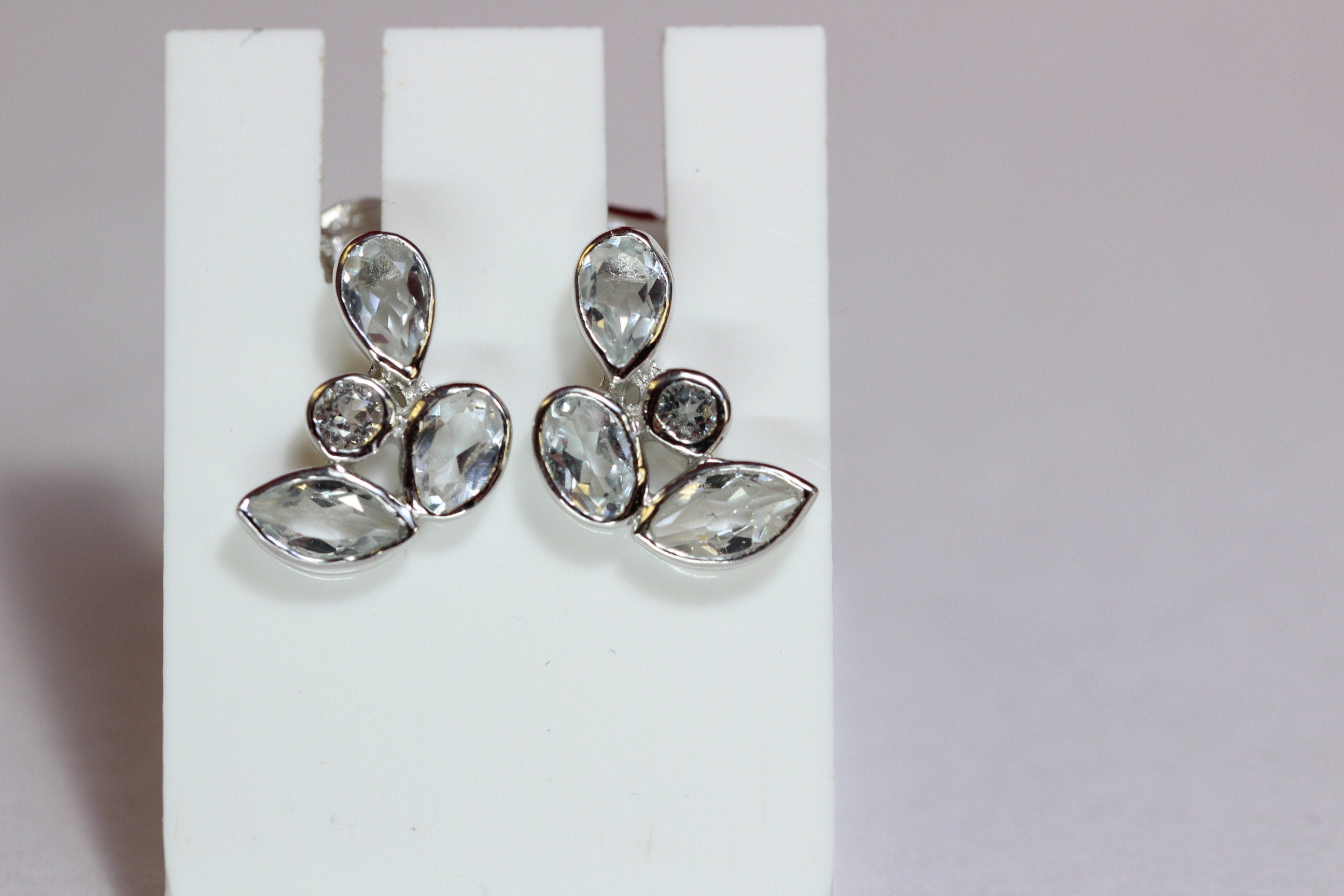 Edle 1,65 Carat Bergkristall0 Ohrstecker romantik pur 925 Silber Ohrschmuck Top