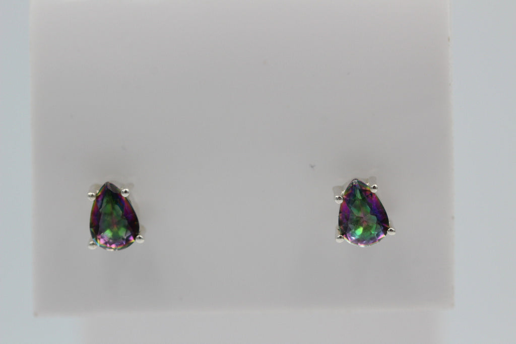 0,72 Carat Mystik Topas Ohrstecker 925 Silber mystischer Topas Ohrring Ohrschmuck